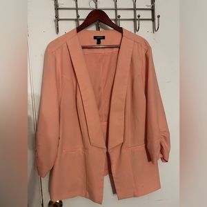 Torrid Coral 3/4 sleeve blazer (Sz 3)
